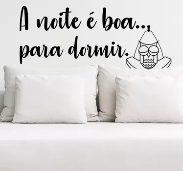 Ponoči domače besedilo nalepka sten - TenStickers