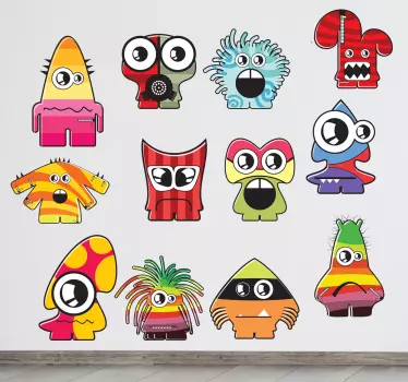 Pošasti nalepk za stene - TenStickers
