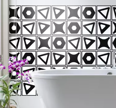 Prenos črno-belih ploščic - TenStickers