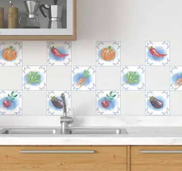 Prenašanje ploščic iz sveže zelenjave - TenStickers