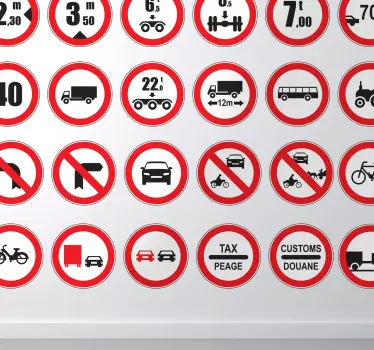 Prepovedan komplet nalepk z znaki - TenStickers