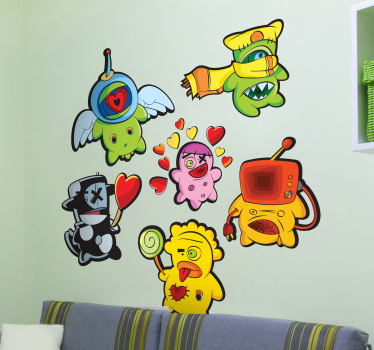 Prijazne pošasti dekorativne nalepke - TenStickers