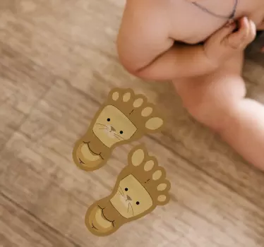 Prikupne vinilne nalepke za talne odtise živali - TenStickers