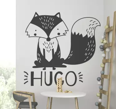 Prilagodljiva lisica ilustracija stenska umetnost - TenStickers