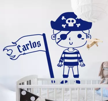 Prilagodljiva piratska navtična nalepka - TenStickers