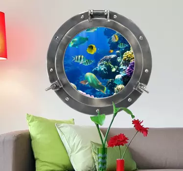 Prilagodljiva podmornica nalepke oceanske stene - TenStickers