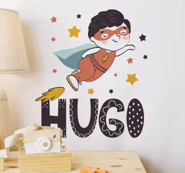 Prilagodljivo ime superheroja nalepka za superheroje - TenStickers