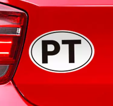 Pt ovalna nalepka avtomobila - TenStickers
