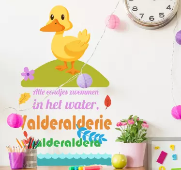 Račka drevesna rima decal - TenStickers