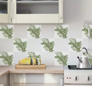 Rastline nalepka za dekoracijo ploščic - TenStickers