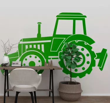Realistična industrijska nalepka traktor silhueta - TenStickers