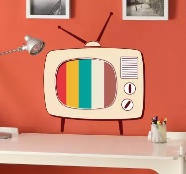 Retro tv okrasna stenska nalepka - TenStickers