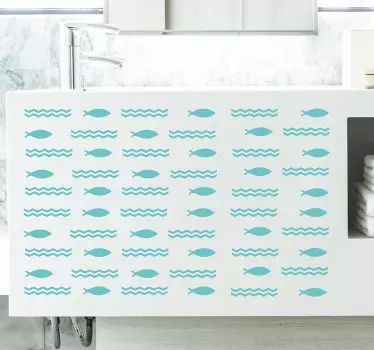 Ribje silhuete pohištvo nalepka - TenStickers