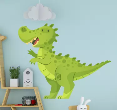 Risanka zeleni dinozaver otroci spalnica stenske nalepke - TenStickers