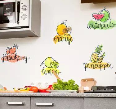 Sadje imen domače stenske nalepke - TenStickers