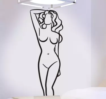 Seksi dekle oris steklena nalepka za odrasle - TenStickers
