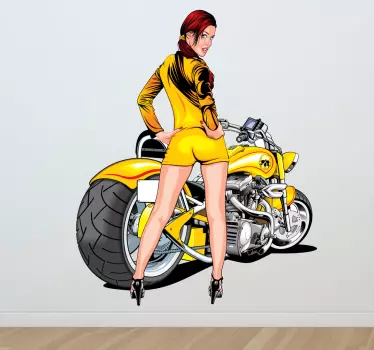 Seksi dekle z motorjem - TenStickers