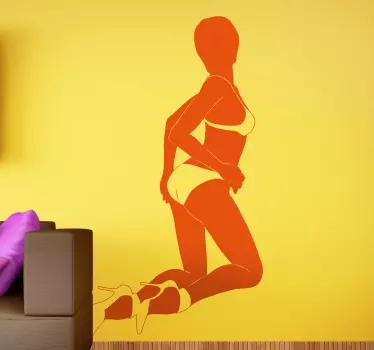 Silhouette of model erotične stenske nalepke - TenStickers