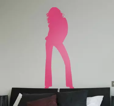 Silhueta ženske držo nalepko na steni doma - TenStickers