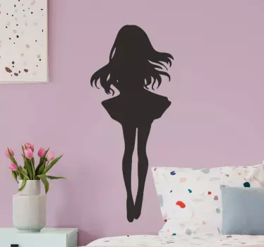 Silhueta ženske figure nalepka s silhueto - TenStickers