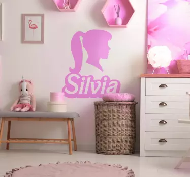 Silueta z imenom prilagodljiva nalepka - TenStickers