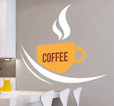 Skodelica nalepke za domačo steno kave - TenStickers