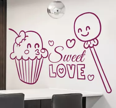 Sladko ljubezen keksov decal - TenStickers