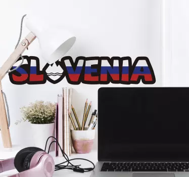 Slovenija besedilo nalepka - TenStickers
