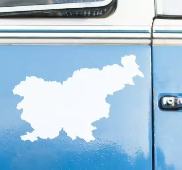 Slovenija silhueta zemljevid avto nalepka - TenStickers