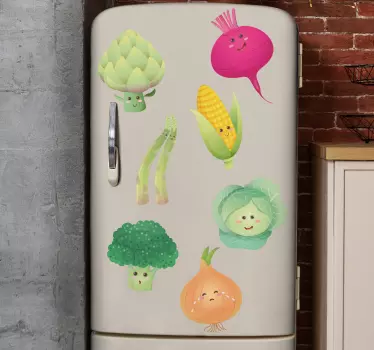 Smešni zelenjavni znaki za hladilnike - TenStickers