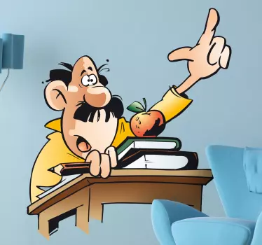 Smešno moški risanka nalepka za steno - TenStickers