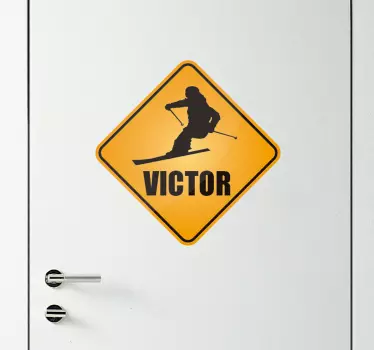 Smuči z imenom prilagodljiva nalepka - TenStickers