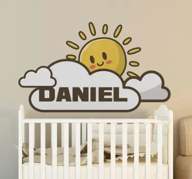 Sonce nad oblakom otrok spalnica stenske nalepke - TenStickers
