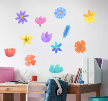 Spomladanski cvet set cvetlični nalepki - TenStickers