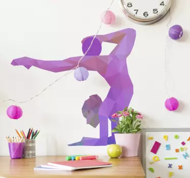 športni origami telovadnica olimpijska stenska nalepka - TenStickers