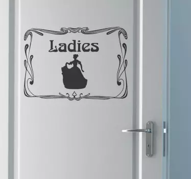 Vintage nalepka za žensko kopalnico - TenStickers