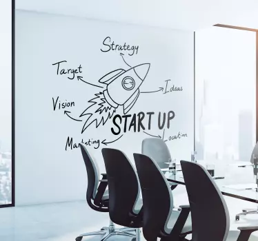StartupZačetek nalepka za pisarno - TenStickers