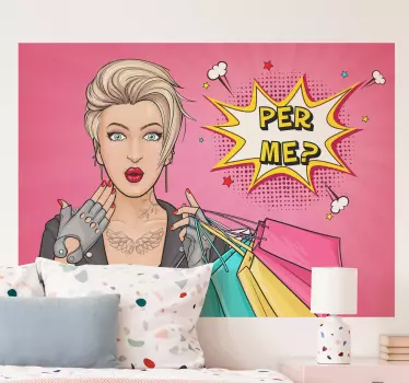 Stylish shopper expression nalepka z živalmi - TenStickers