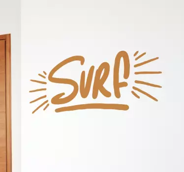 Surf besedilo okrasne stenske nalepke - TenStickers
