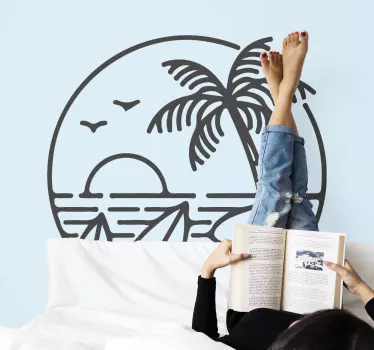 Surf plaža logotip surf nalepka - TenStickers