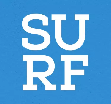 Surf tipografija surf decal - TenStickers