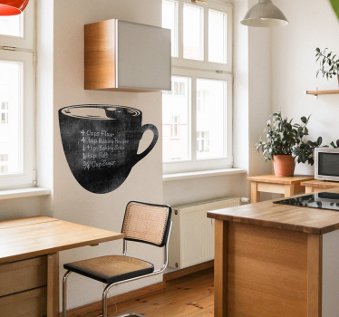 Tazza kave nalepka s kredo - TenStickers