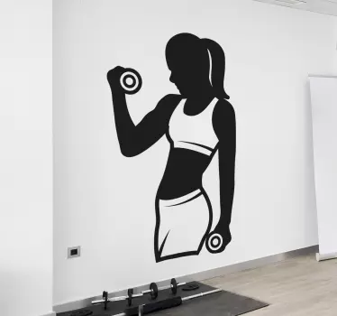 Telovadnica ženska, ki dela stenske nalepke - TenStickers