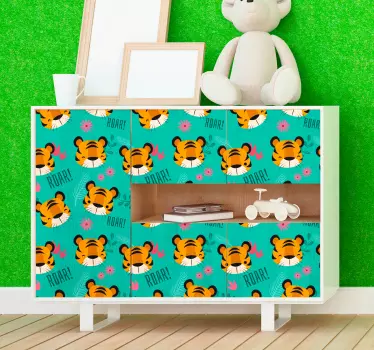 Tigers glave pohištvena nalepka - TenStickers