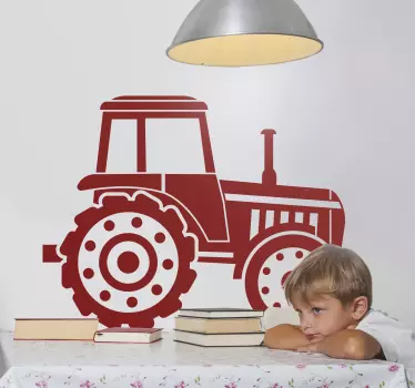 Tractor silhouette art nalepka za kombi - TenStickers