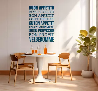 Uživajte v svoji hrani! dekorativna nalepka za steno - TenStickers