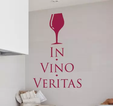 V vino veritas latinsko besedilo nalepka - TenStickers