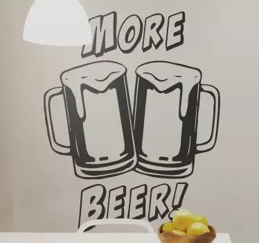Več kozarcev za pivo pije stenske nalepke - TenStickers