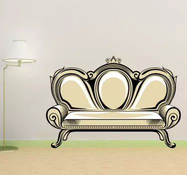 Vintage kavč retro decal - TenStickers