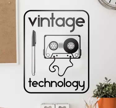 Vintage tehnologija vintage stenske nalepke - TenStickers